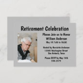 退職パーティの招待状(写真あり) 招待状 (正面/裏面)