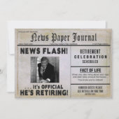 退職パーティの招待状 – 写真の挿入/ニュース –  招待状 (正面)