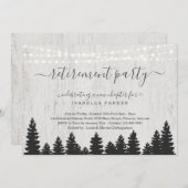 退職パーティの招待状|冬素朴 招待状 (正面/裏面)