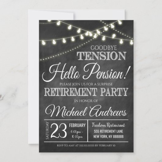 退職パーティの招待状 招待状 (正面)