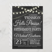 退職パーティの招待状 招待状 (正面/裏面)