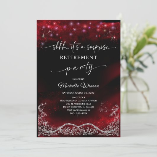 退職パーティの招待状 招待状 (スタンド正面)