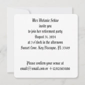 退職パーティの招待状 招待状 (裏面)