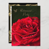 退職パーティの招待状 招待状 (正面/裏面)