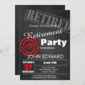 退職パーティの招待状 招待状 (正面/裏面)
