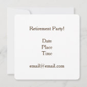 退職パーティの招待状 招待状 (裏面)