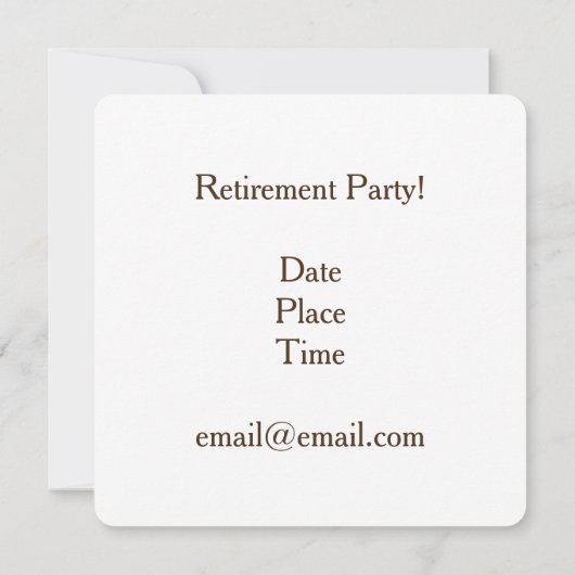 退職パーティの招待状 招待状 (裏面)