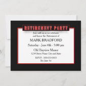 退職パーティの招待状 – 理想的なビジネスパーソ 招待状 (裏面)