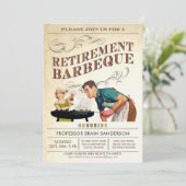 退職パーティの招待状| BBQヴィンテージ 招待状 (スタンド正面)