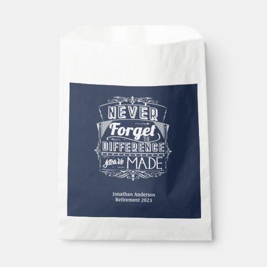 退職パーティーあり忘れなし フェイバーバッグ (正面)