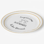 退職パーティーおめでとう名前をカスタムする ペーパープレート (アングル)