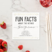 退職パーティーおもしろいファクトユニセックス金ゴールド紙吹雪Na スタンダードカクテルナプキン (インサイチュ)