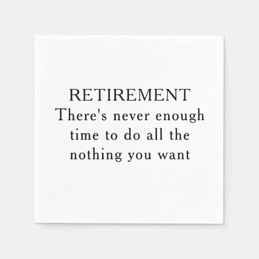 退職パーティーお祝いおもしろい紙ナプキンス スタンダードカクテルナプキン (正面)