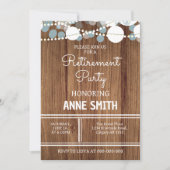 退職パーティーお祝いディナードリンク退職した 招待状 (正面)