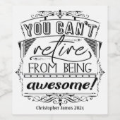 退職パーティーお祝い引用文 ワインラベル (シングルラベル)