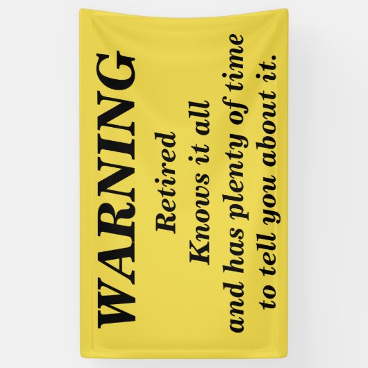 退職パーティーでつるすために警告するおもしろい 横断幕 (縦)