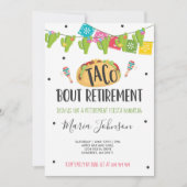 退職パーティーのタコスの一続きの退職 招待状 (正面)