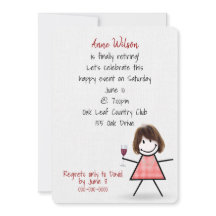 退職パーティーのワインボトルを持つ女性