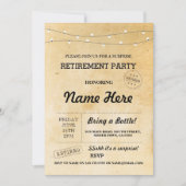 退職パーティーのヴィンテージの退職したなペーパー招待状 招待状