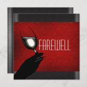 退職パーティーの内気な告別はカスタマイズ 招待状 (正面/裏面)