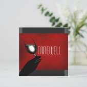 退職パーティーの内気な告別はカスタマイズ 招待状 (スタンド正面)