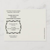 退職パーティーの写真カードヴィンテージの招待状 案内ポストカード (裏面)