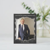 退職パーティーの写真カードヴィンテージの招待状 案内ポストカード (スタンド正面)