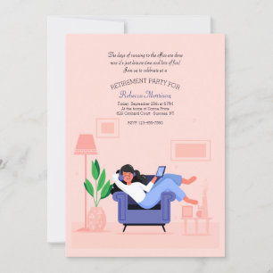 退職パーティーの女性招待状 招待状