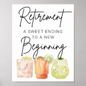 退職パーティーの好意のサイン、新しい始まり ポスター (正面)