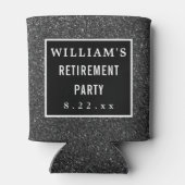 退職パーティーの好意モダンタイポグラフィブラック 缶クーラー (裏面)