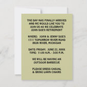 退職パーティーの招待の招待状EZ2はカスタマイズ! 招待状 (裏面)