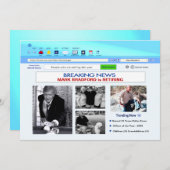 退職パーティーの招待状（インターネット ホームページ用） 招待状 (正面/裏面)