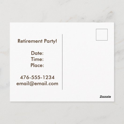 退職パーティーはがき ポストカード (裏面)