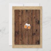 退職パーティーはビール木製のパブの招待を元気づけます 招待状 (裏面)