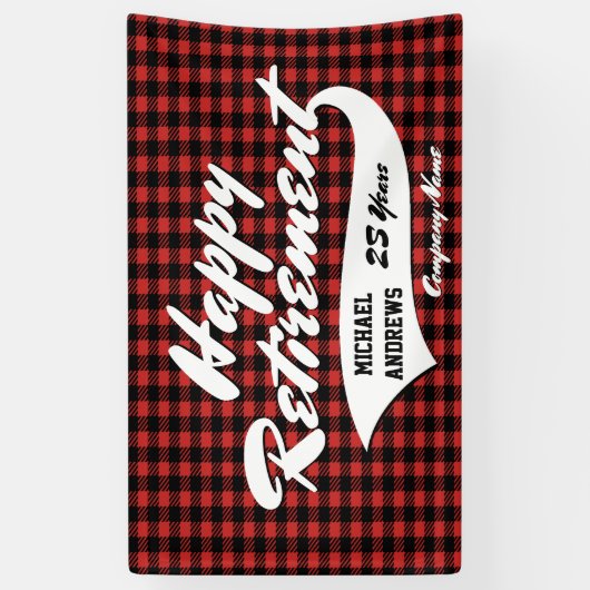 退職パーティーは個人化なります 横断幕 (縦)