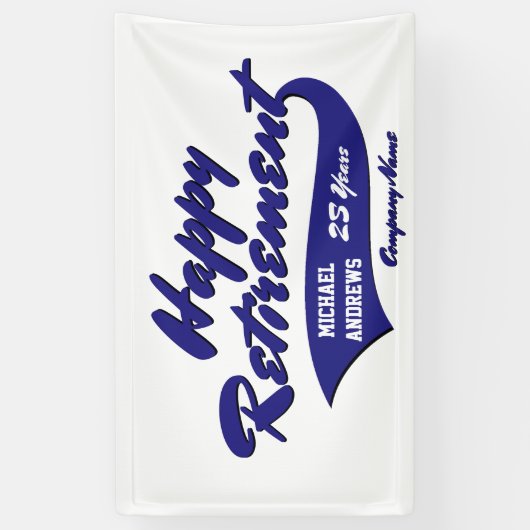 退職パーティーは個人化なります 横断幕 (縦)