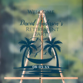 退職パーティーウェルカムビーチパームツリーズ アクリルサイン (ニュートラル)