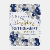 退職パーティーウェルカムブルーバルーン アクリルサイン (正面)