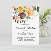 退職パーティーエレガントシックフローラ 招待状 (スタンド正面)