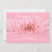 退職パーティーエレガントピンクフローラ 招待状 (正面)