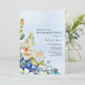退職パーティーエレガントフローラ招待状 招待状 (スタンド正面)