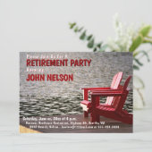 退職パーティーカジュアルテーマレイクサイドコテージ 招待状 (スタンド正面)