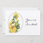 退職パーティーカスタム招待状ひまわり 招待状 (正面)