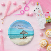 退職パーティーカスタム熱帯ビーチ ペーパープレート (パーティー)