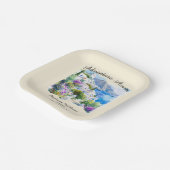 退職パーティーカラフルギリシャ村海 ペーパープレート (傾斜あり)