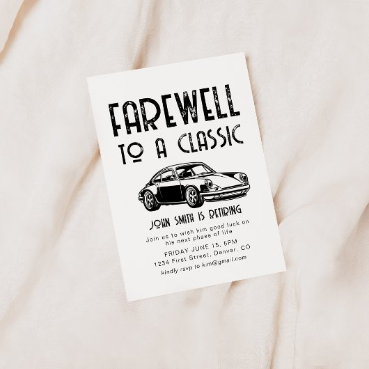 退職パーティークラシック招待状への別 招待状