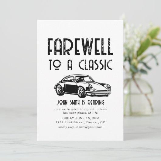 退職パーティークラシック招待状への別 招待状 (スタンド正面)