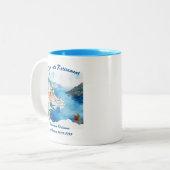 退職パーティークルージング先ギリシャ ツートーンマグカップ (正面左)