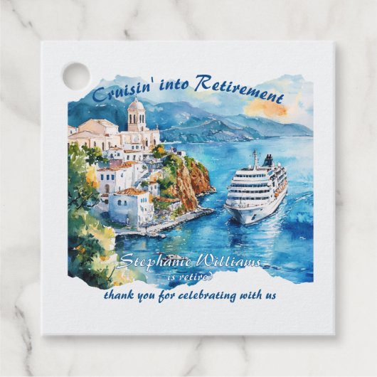 退職パーティークルージング先ギリシャ フェイバータグ (正面)