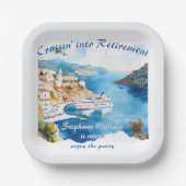 退職パーティークルージング先ギリシャ ペーパープレート (正面)